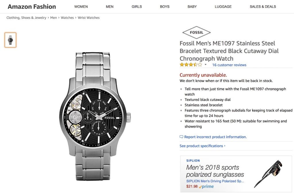 fossil watch comparison