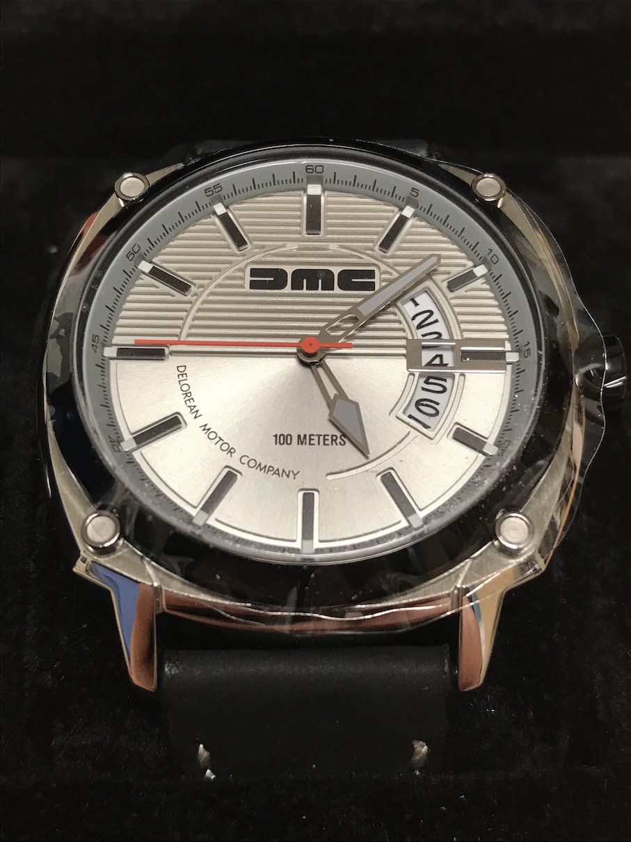 DeLorean Motor Company Alpha DMC Silver Watch Complications